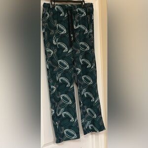 Croft & Barrow XLG Green Fleece Football Design Lounge Pajama Pants